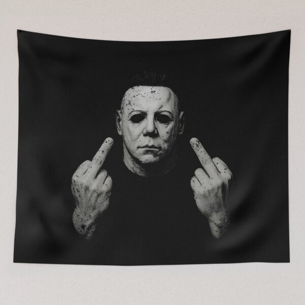 Item preview, M i c h a e l M y e r s Middle Finger Funny Halloween designed and sold by Veleriart.