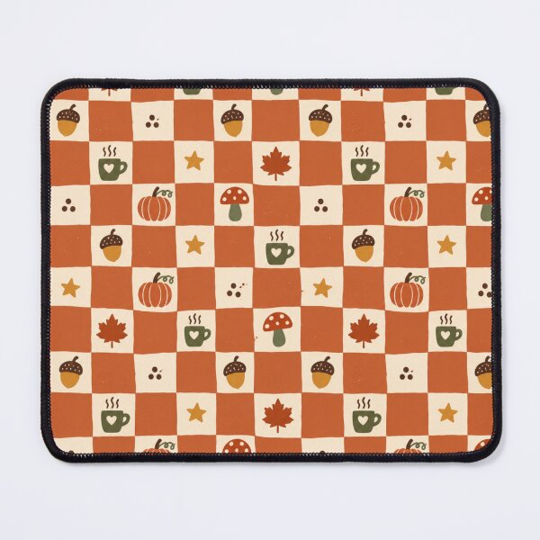 Item preview, Retro Autumn Checkerboard Vintage Fall Pattern designed and sold by Golden Era Studio.