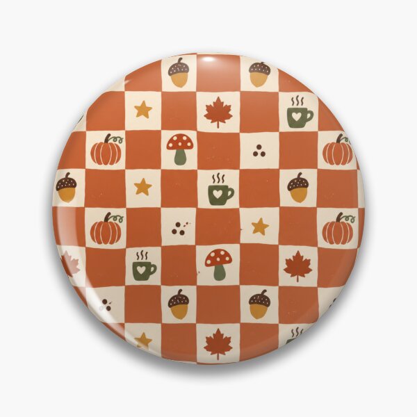 Item preview, Retro Autumn Checkerboard Vintage Fall Pattern designed and sold by Golden Era Studio.
