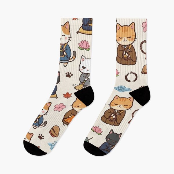 Item preview, Kawaii Japanese Cat Pattern designed and sold by lungpleecha.