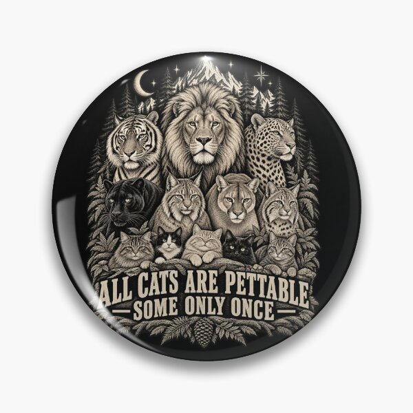 Item preview, All Cats Are Pettable – Wild Cats Vintage Nature designed and sold by will freed18.