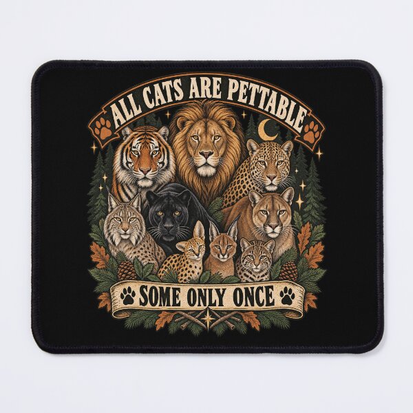 Item preview, Funny All Cats are Pettable Some Only Once Wild Vintage designed and sold by will freed18.