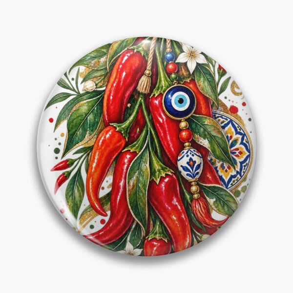 Item preview, Red Chili Peppers Botanical Watercolor Garden Art designed and sold by wecrea.