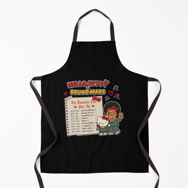 Item preview, Bruno Mars Romantic Tour Schedule Graphic With Lovely Cartoon Cat designed and sold by TinaQuentin.