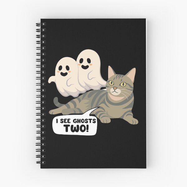 Item preview, Halloween tabby seeing ghosts designed and sold by BigfeetLittlepaws.