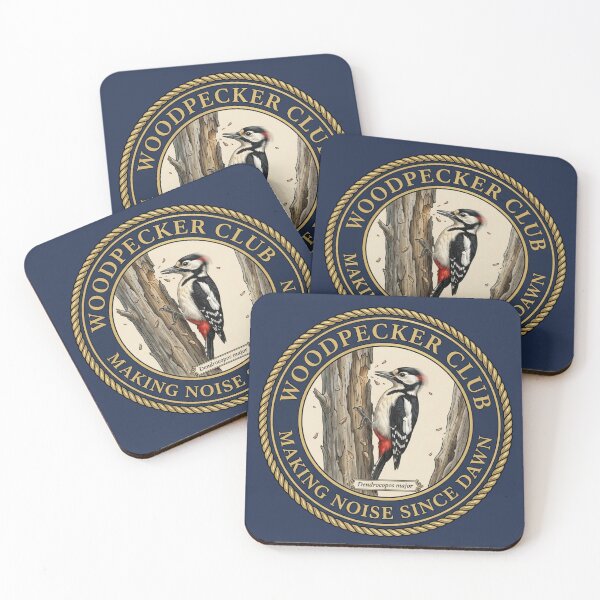 Item preview, Making Noise Since Dawn Woodpecker Humor Badge designed and sold by CalmCapy Co.