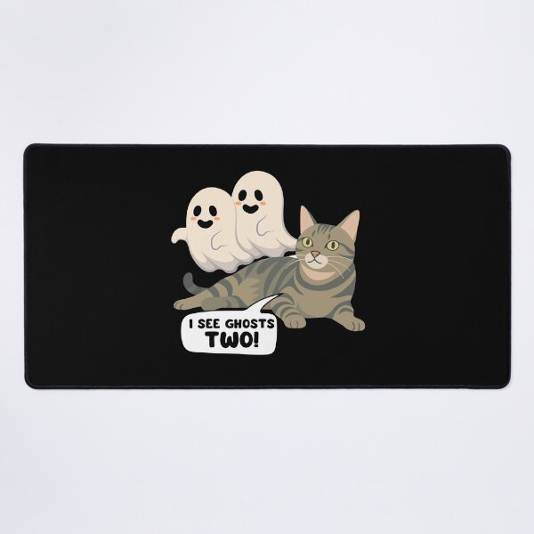 Item preview, Halloween tabby seeing ghosts designed and sold by BigfeetLittlepaws.