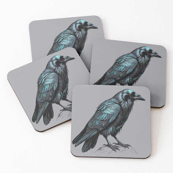 Item preview, Gothic Crow Sticker – Dark Raven Art designed and sold by Timeless Decor.