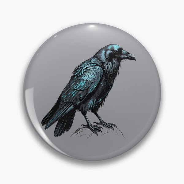 Item preview, Gothic Crow Sticker – Dark Raven Art designed and sold by Timeless Decor.