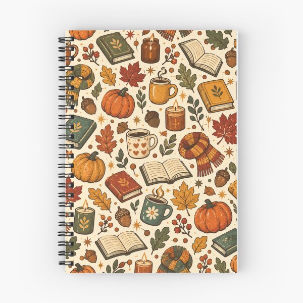Item preview, Cozy Fall Objects Vintage Autumn Seamless Pattern designed and sold by Golden Era Studio.