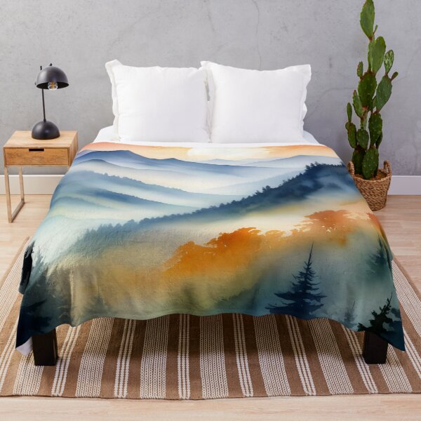 Item preview, Watercolor Mountain Sunrise designed and sold by ByNicoleSara.