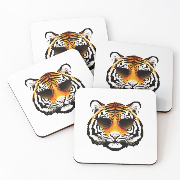 Item preview, Drawing Tiger head with sunglasses designed and sold by The best online style shop.