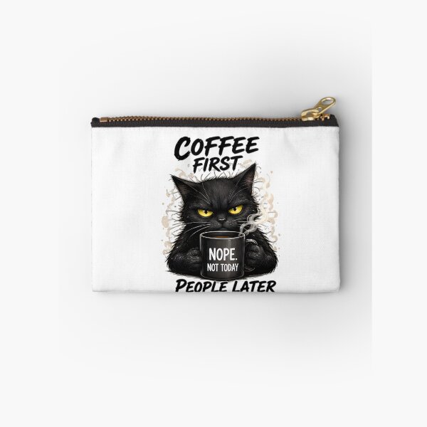 Item preview, Black Cat Coffee First People Later Nope Not Today designed and sold by Pyt27.
