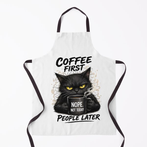 Item preview, Black Cat Coffee First People Later Nope Not Today designed and sold by Pyt27.