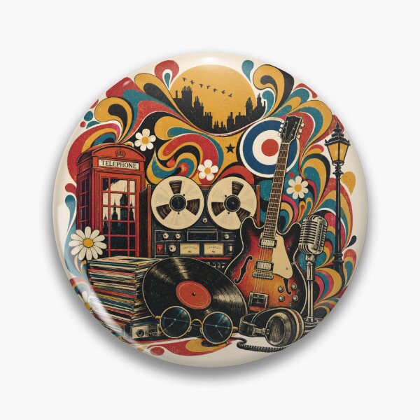 Item preview, Sixty Years of British Invasion Retro Rock Poster Tee designed and sold by Fanverse Merchandise.