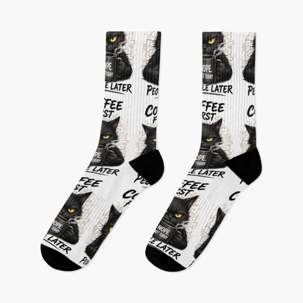 Item preview, Black Cat Coffee First People Later Nope Not Today designed and sold by Pyt27.