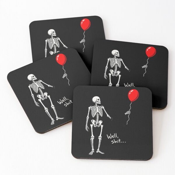 Item preview, Skeleton Lost Balloon Well Shit Funny Saying Quote Men Women designed and sold by will freed18.