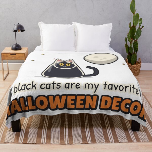 Item preview, Black Cats Are My Favorite Halloween Decor designed and sold by BooAndBloomCo.