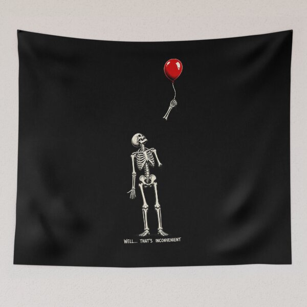 Item preview, Well Shit Skeleton and Red Balloon – Dark Humor designed and sold by will freed18.