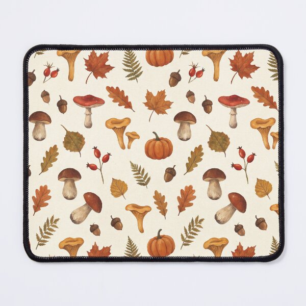 Item preview, Autumn Woodland Mushroom Pattern designed and sold by Helenaphotoart.