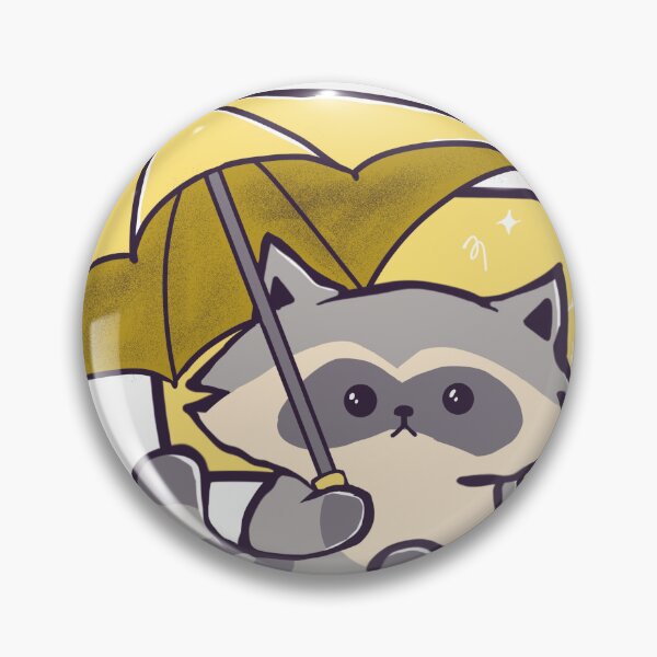 Item preview, Sparkly Raccoon Holding Umbrella designed and sold by benyrhmt.