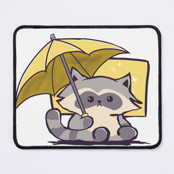 Item preview, Sparkly Raccoon Holding Umbrella designed and sold by benyrhmt.