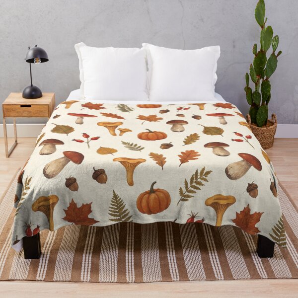 Item preview, Autumn Woodland Mushroom Pattern designed and sold by Helenaphotoart.