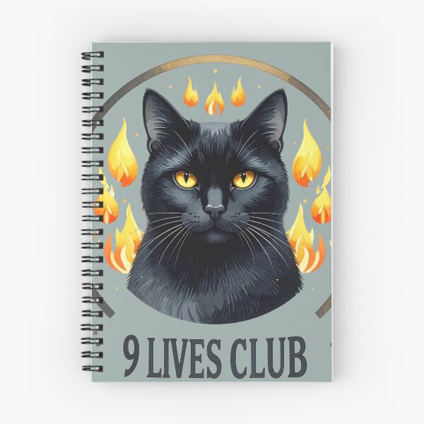 Item preview, The Club of Nine Lives, Black Cat with Flames designed and sold by LiskoDesign.