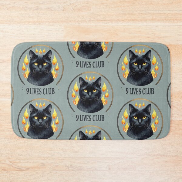 Item preview, The Club of Nine Lives, Black Cat with Flames designed and sold by LiskoDesign.