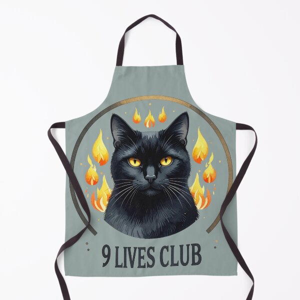 Item preview, The Club of Nine Lives, Black Cat with Flames designed and sold by LiskoDesign.