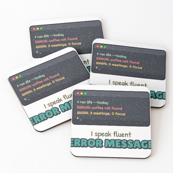 Item preview, I Speak Fluent Error Message - Funny Programmer designed and sold by BooAndBloomCo.