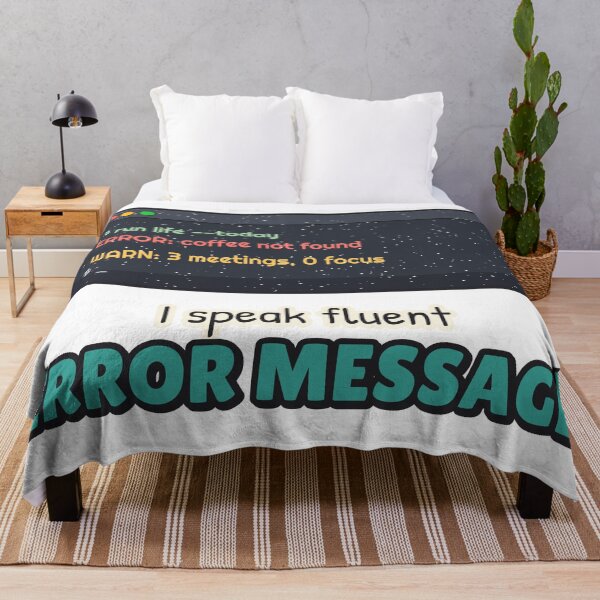 Item preview, I Speak Fluent Error Message - Funny Programmer designed and sold by BooAndBloomCo.