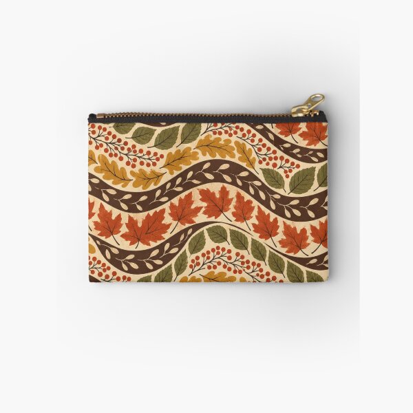 Item preview, Falling Leaves Wave Retro Autumn Pattern designed and sold by Golden Era Studio.