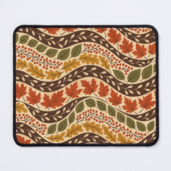 Item preview, Falling Leaves Wave Retro Autumn Pattern designed and sold by Golden Era Studio.