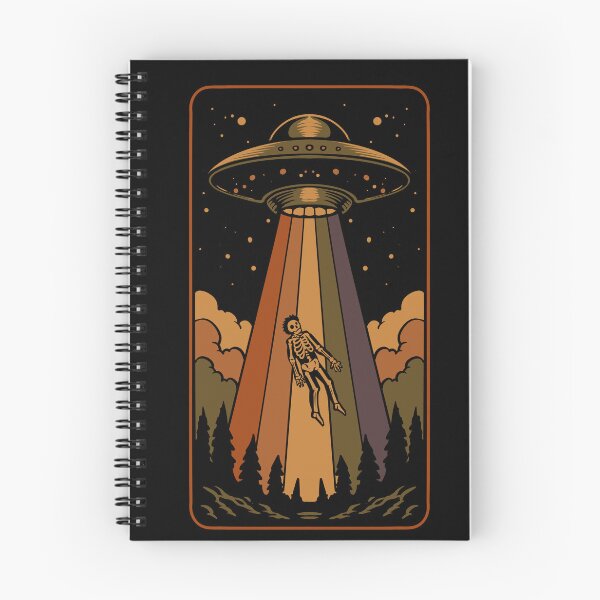 Item preview, Vintage Alien Abduction Halloween Design – Retro UFO Skeleton Horror Art designed and sold by phsycartwork.