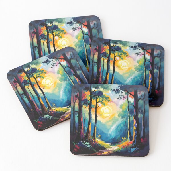 Item preview, Impasto Forest Sunrise designed and sold by ByNicoleSara.