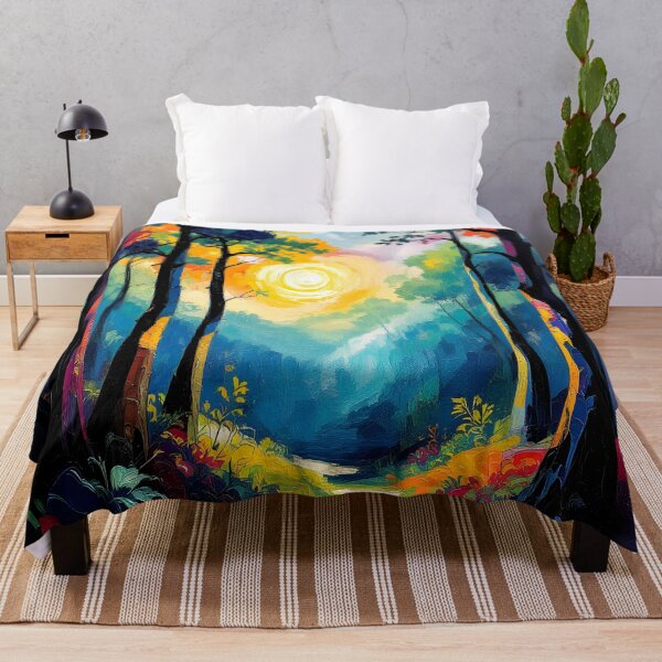 Item preview, Impasto Forest Sunrise designed and sold by ByNicoleSara.