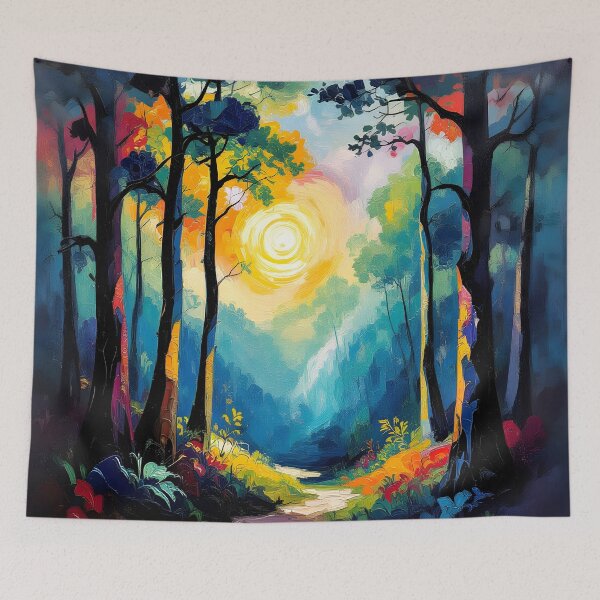 Item preview, Impasto Forest Sunrise designed and sold by ByNicoleSara.