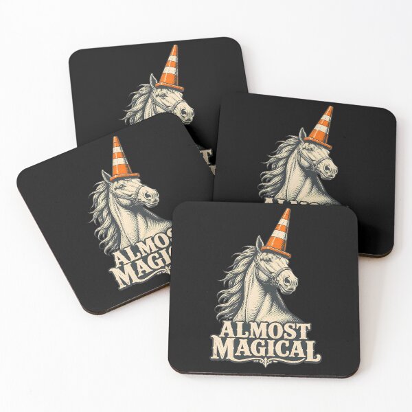 Item preview, Vintage Almost Magical Horse Traffic Cone Unicorn Humor Gifts designed and sold by LeSoniPapaPrint.
