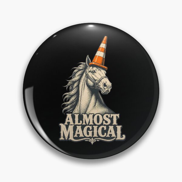 Item preview, Vintage Almost Magical Horse Traffic Cone Unicorn Humor Gifts designed and sold by LeSoniPapaPrint.