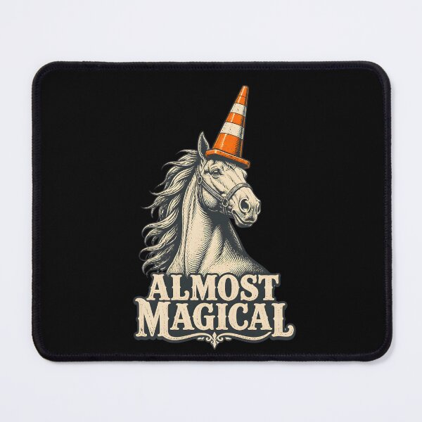 Item preview, Vintage Almost Magical Horse Traffic Cone Unicorn Humor Gifts designed and sold by LeSoniPapaPrint.