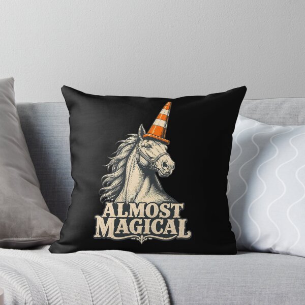 Item preview, Vintage Almost Magical Horse Traffic Cone Unicorn Humor Gifts designed and sold by LeSoniPapaPrint.