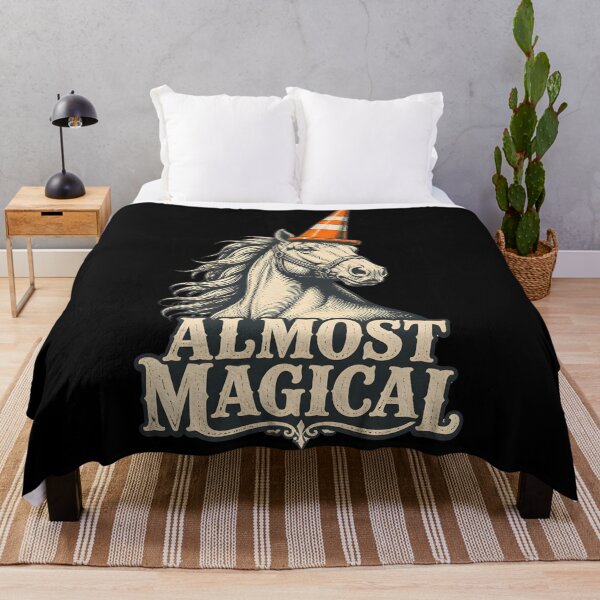 Item preview, Vintage Almost Magical Horse Traffic Cone Unicorn Humor Gifts designed and sold by LeSoniPapaPrint.
