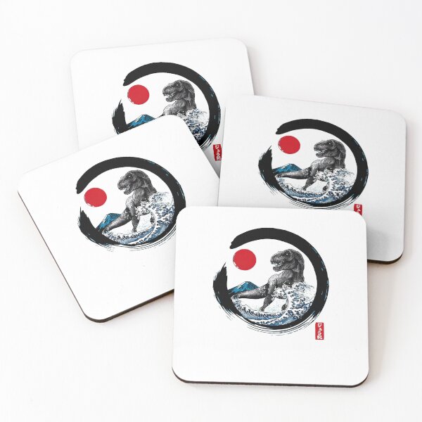 Item preview, Japanese Ukiyo-e Wave Dinosaur T-Rex Art Design designed and sold by SEINENGAPPI23.