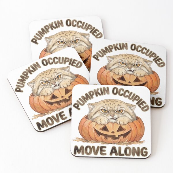Item preview, Funny Halloween Pallas Cat In Pumpkin Watercolor Art designed and sold by PawtopiaArt.