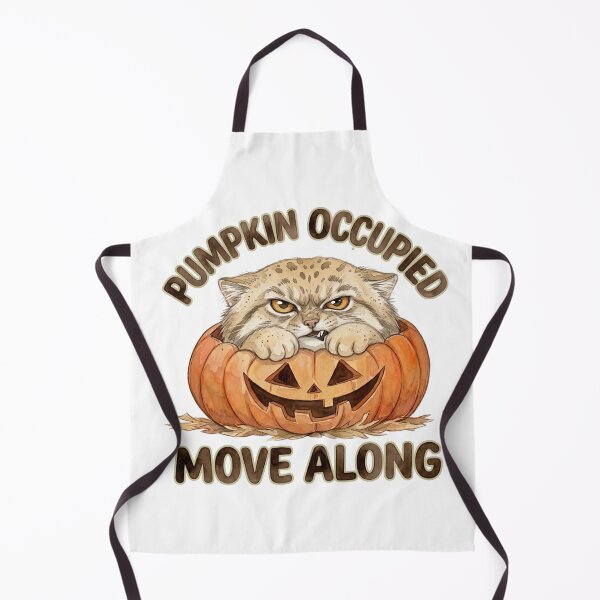 Item preview, Funny Halloween Pallas Cat In Pumpkin Watercolor Art designed and sold by PawtopiaArt.
