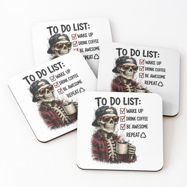 Item preview, Skull To Do List Wake Up Drink Coffee Be Awesome designed and sold by Pyt27.