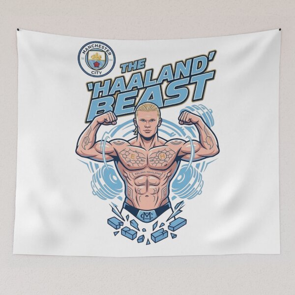 Item preview, The Haaland Beast Manchester City Fan Art designed and sold by annaarthk.