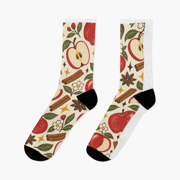 Item preview, Vintage Apple Harvest Retro Kitchen Pattern designed and sold by Golden Era Studio.