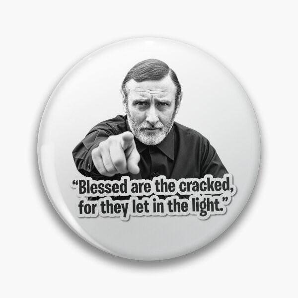 Item preview, Spike Milligan “Blessed are the cracked, for they let in the light.” designed and sold by Mirthful Merch.